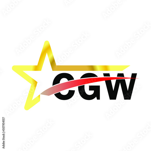 CGW letter logo design. CGW creative  letter logo. simple and modern letter logo. CGW alphabet letter logo for business. Creative corporate identity and lettering. vector modern logo  photo