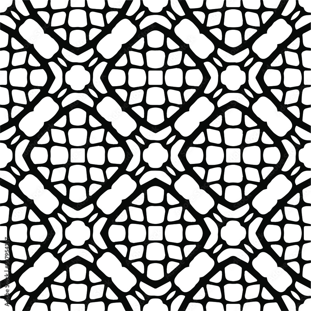 Fototapeta premium Abstract background with repeat pattern . Black and white color. Unique geometric vector swatch. Perfect for site backdrop, wrapping paper, wallpaper, textile and surface design. 