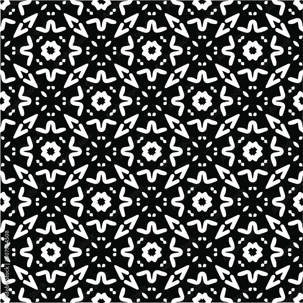 Abstract background with repeat pattern . Black and white color. Unique geometric vector swatch. Perfect for site backdrop, wrapping paper, wallpaper, textile and surface design. 