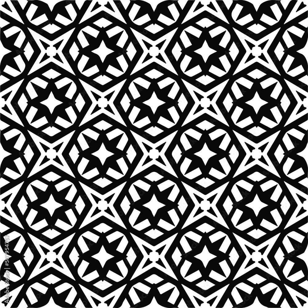 Fototapeta premium Abstract background with repeat pattern . black and white color. Unique geometric vector swatch. Perfect for site backdrop, wrapping paper, wallpaper, textile and surface design. 