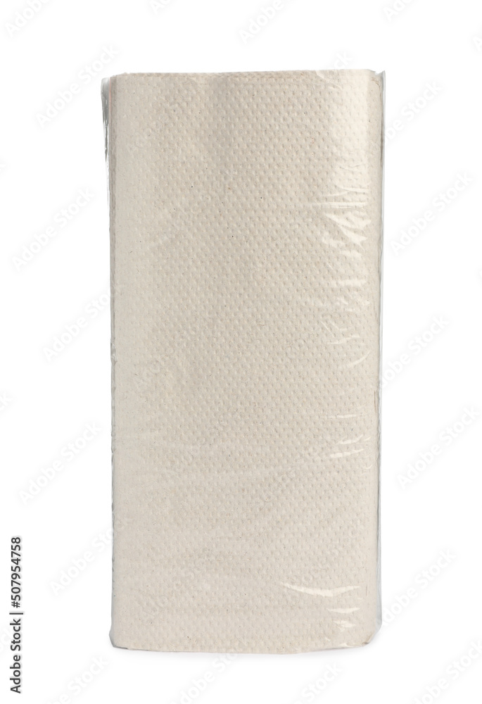 Package of paper towels isolated on white Package of paper towels isolated on white