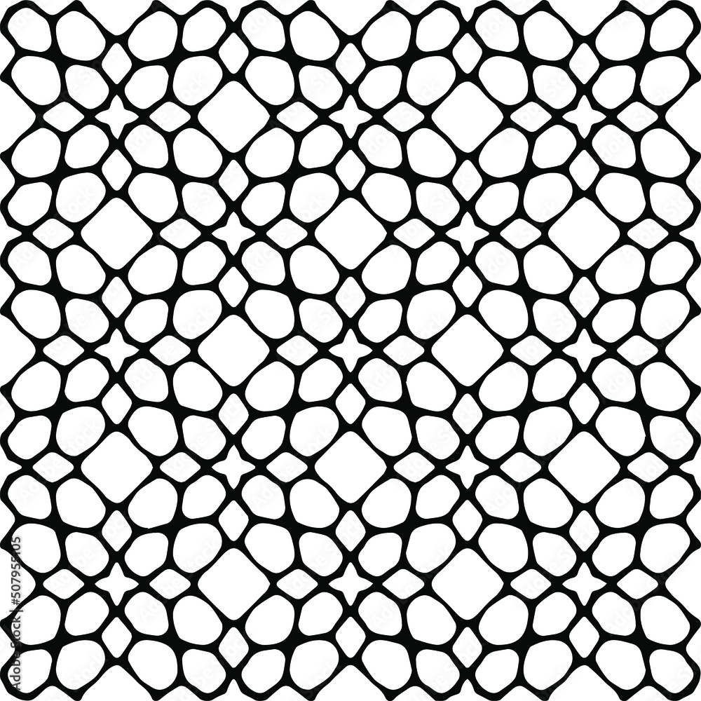 Fototapeta premium Abstract background with repeat pattern . black and white color. Unique geometric vector swatch. Perfect for site backdrop, wrapping paper, wallpaper, textile and surface design. 