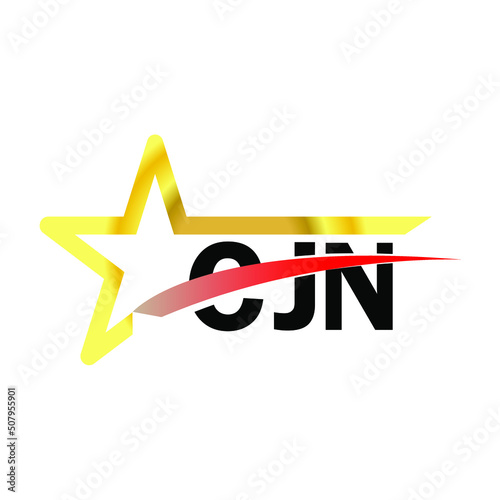 CJN letter logo design. CJN creative  letter logo. simple and modern letter logo. CJN alphabet letter logo for business. Creative corporate identity and lettering. vector modern logo  photo