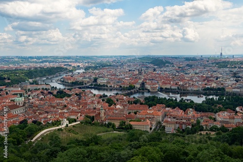 Panorama of the city of Prague, Czech Republic.