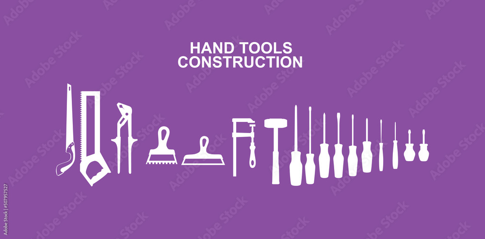 toolbox vector template, house repair, home repair, work, work tools, hand tools, power tools equipment, hand tools vector template, construction, help, drill, 