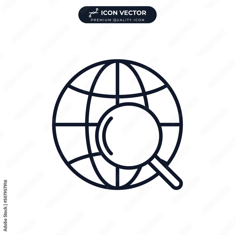 search globe icon symbol template for graphic and web design collection logo vector illustration search globe icon symbol template for graphic and web design collection logo vector illustration