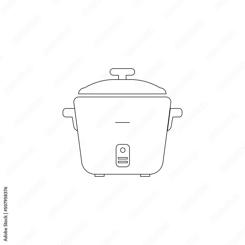 Rice cooker, lline art vector, flat icon design, illustration vector Rice cooker, lline art vector, flat icon design, illustration vector
