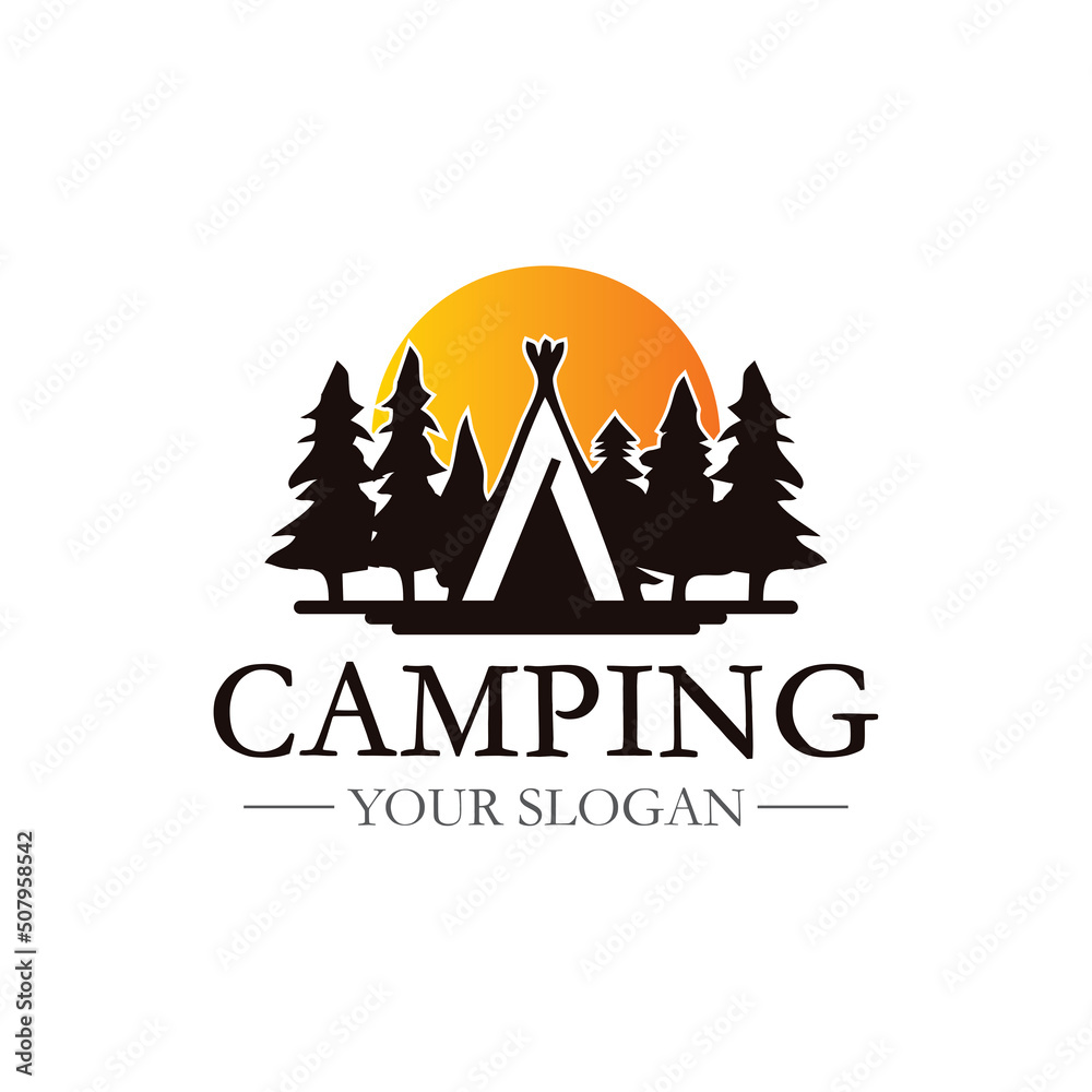 Camping Logo , Outdoor Logo Vector