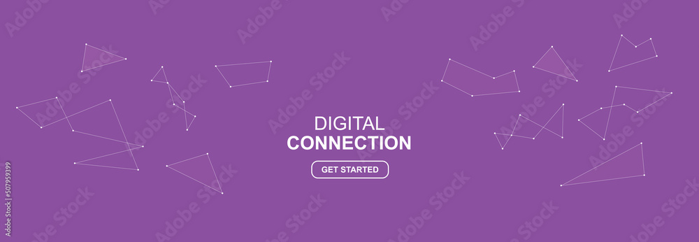 Abstract network connection, vector template, big data analysis, 5g ...