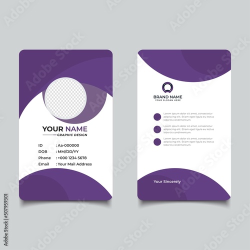 Modern and Clean Business id Card Template Design