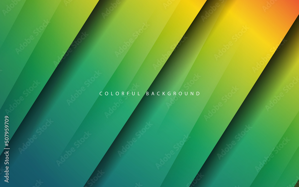 Abstract green gradient ovelap layer papercut background