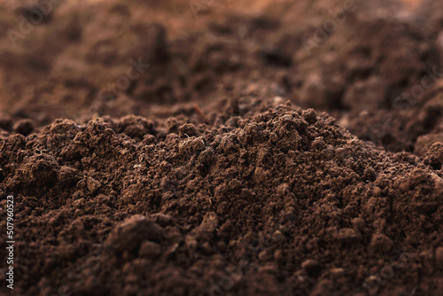 Close-up of fertile loam for the background