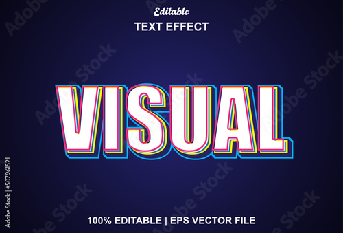 blue color visual text effect editable for promotion.