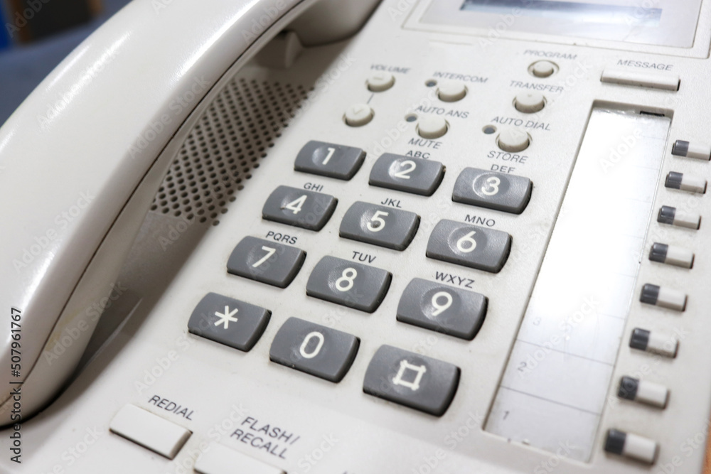 Number keys on the phone to call someone, or for emergency calls. Phones with cables are usually in the office Number keys on the phone to call someone, or for emergency calls. Phones with cables are usually in the office