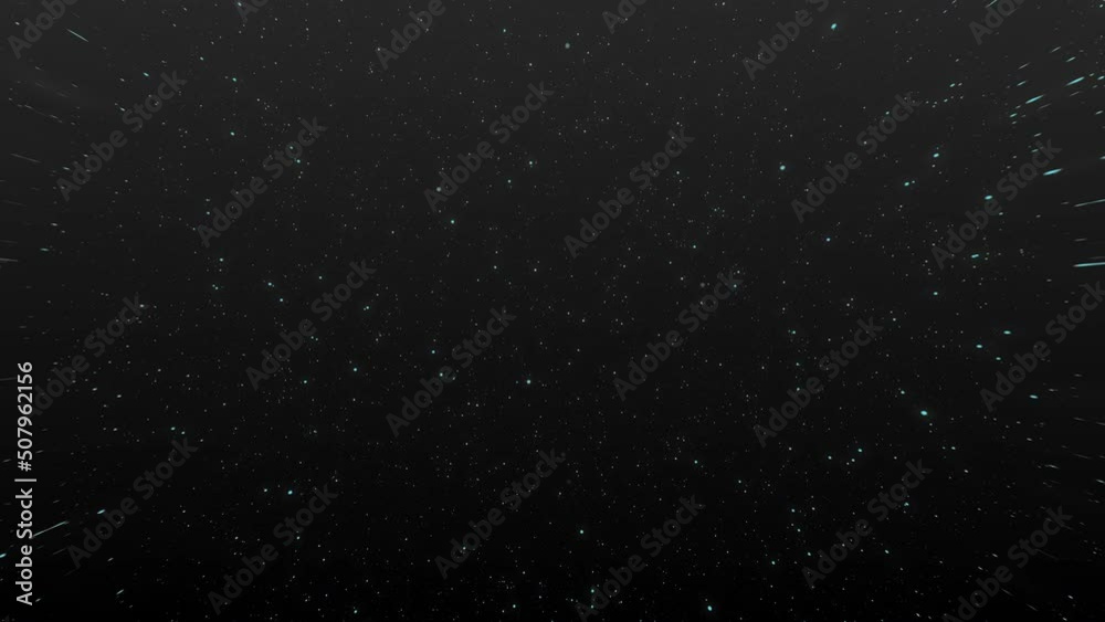 Blue star in space particle background 