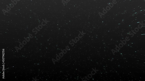 Blue star in space particle background 