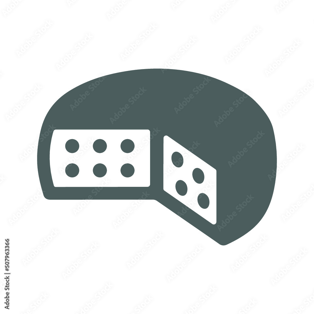 Cheese, dairy icon. Gray vector graphics. Cheese, dairy icon. Gray vector graphics.