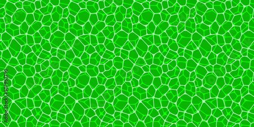 Green cells net seamless pattern. Leaf vector template background. cellular structure repeated texture. can use organic, scientific, medicine designs. Fresh eco and organic products backdrop.