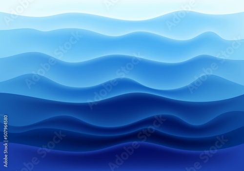 Fototapeta Naklejka Na Ścianę i Meble -  Sea blue waves world ocean day background