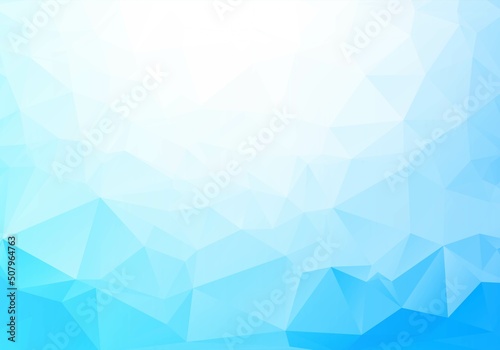Modern low poly light blue triangle shapes background