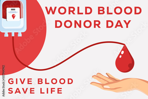 world blood donor day horizontal banner illustration