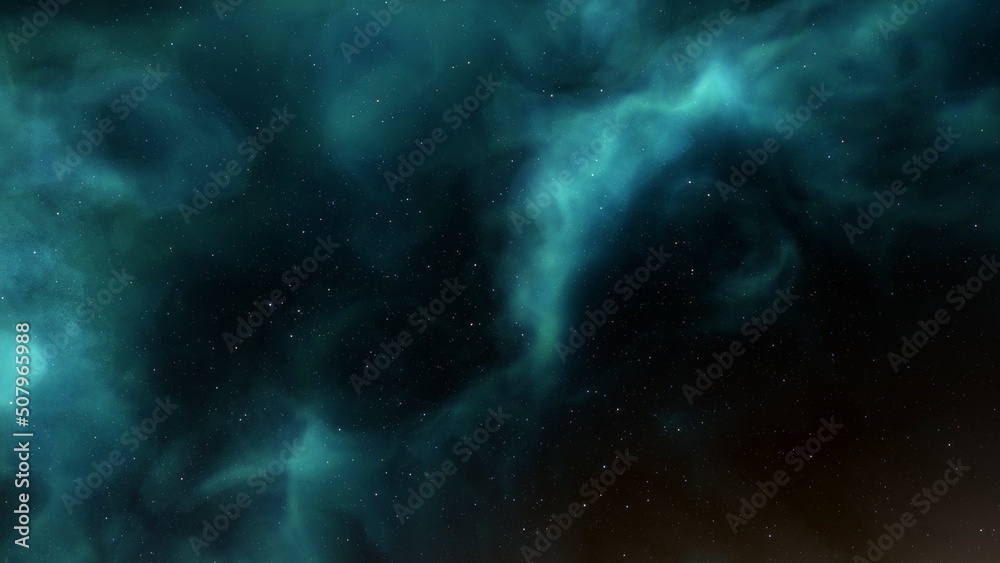 Fototapeta premium Space of night sky with cloud and stars