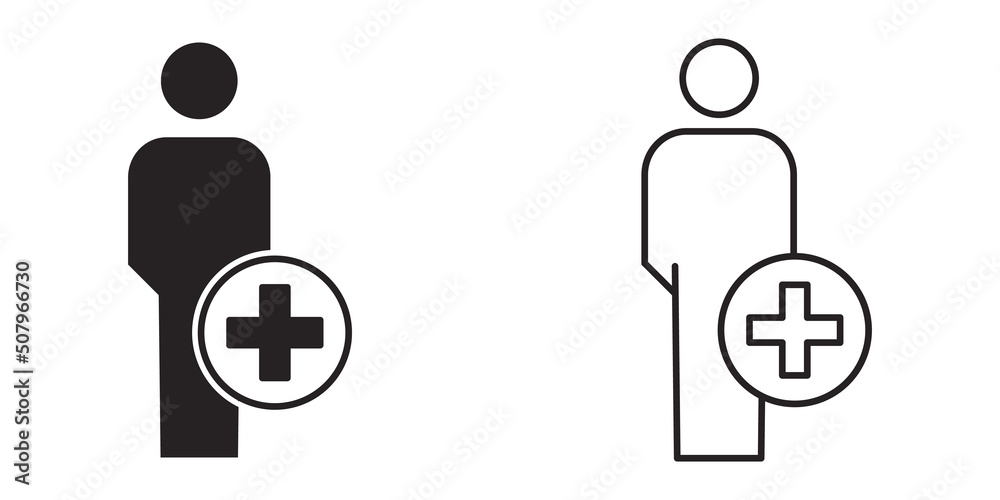 Patient icon for graphic design, logo, web site, social media, mobile app, ui illustration. Patient icon for graphic design, logo, web site, social media, mobile app, ui illustration.