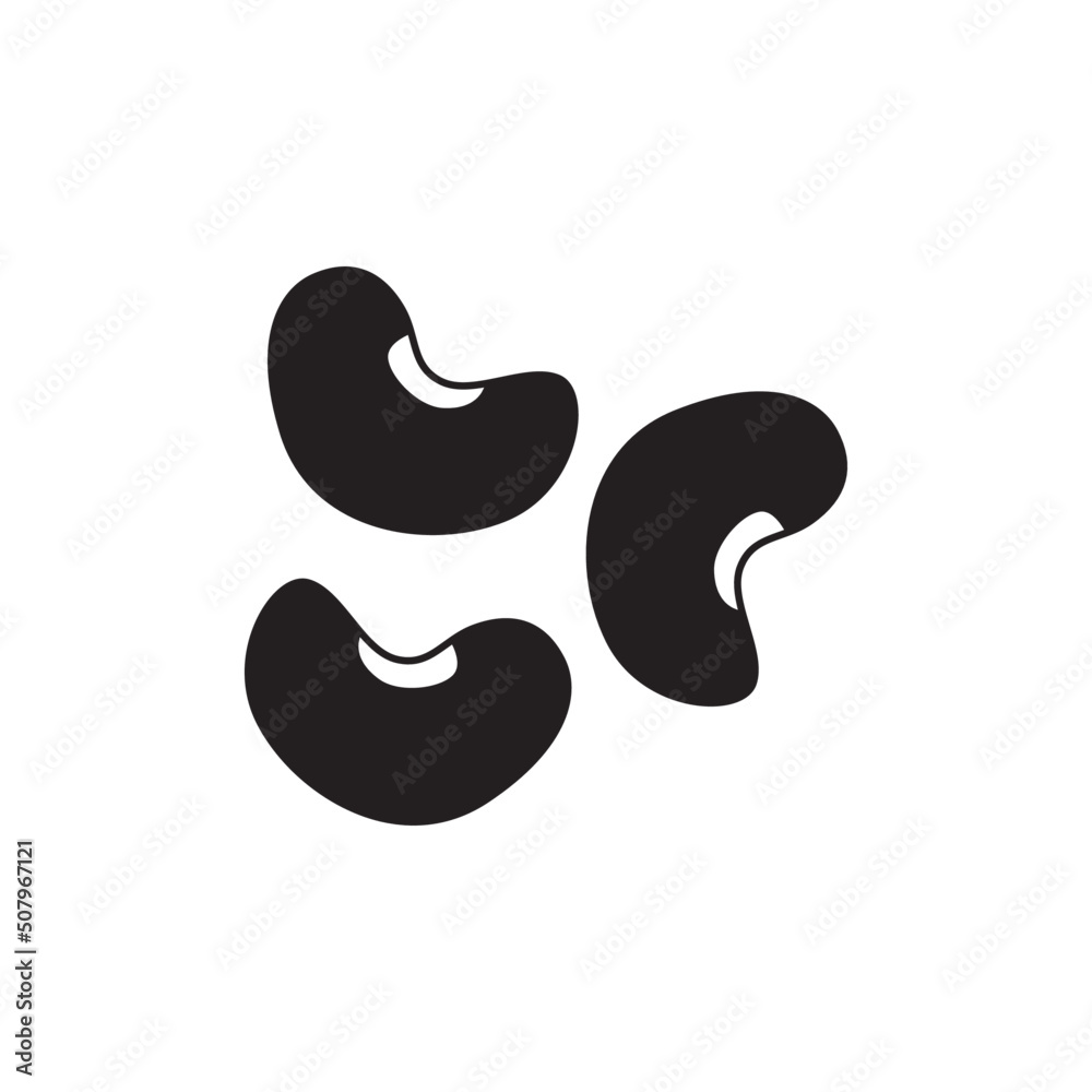 Beans seeds icon in black flat glyph, filled style isolated on white background Beans seeds icon in black flat glyph, filled style isolated on white background