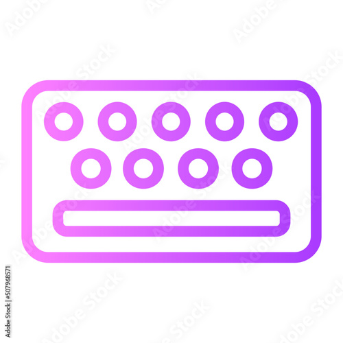 keyboard gradient icon