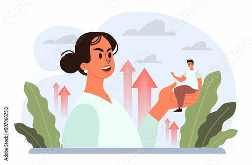 Conflict concept. Business controversy or disagreement. Communicative