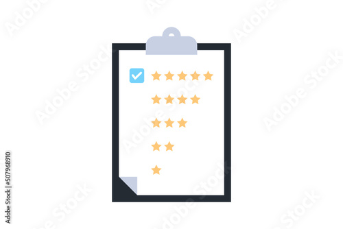 Rating and customer review, game rate, score, feedback concept flat vector illustration.