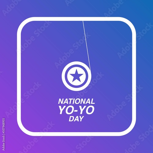 Vector Icon YO YO, National Yo Yo Day Design Concept, perfect for social media post templates, posters, greeting cards, banners, backgrounds, brochures. Vector Illustration
