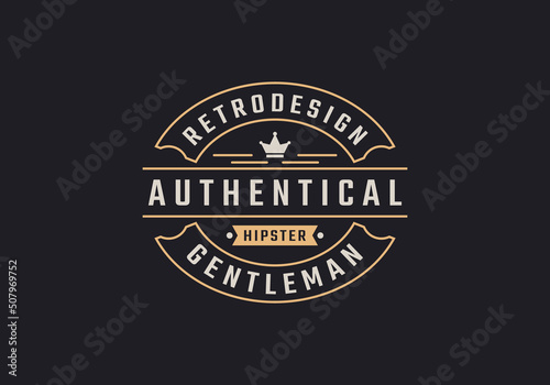 Vintage Retro Badges and Silhouettes Logo Design Element