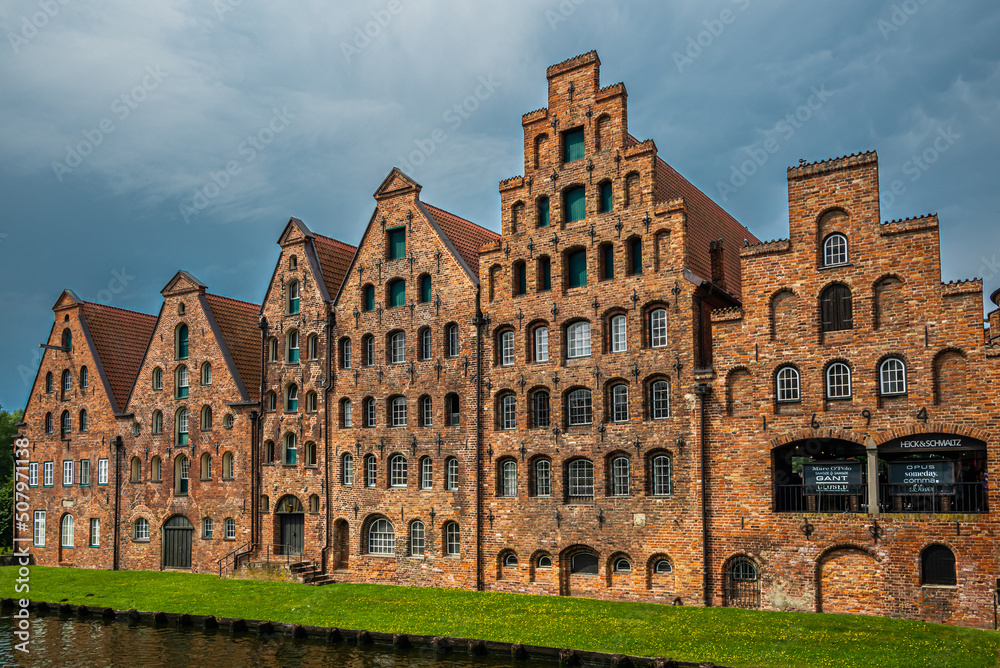 Salzspeicher an der Trave in Lübeck