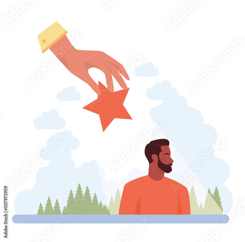 Signal concept set. Person recieving or giving signal source. Allert sign,