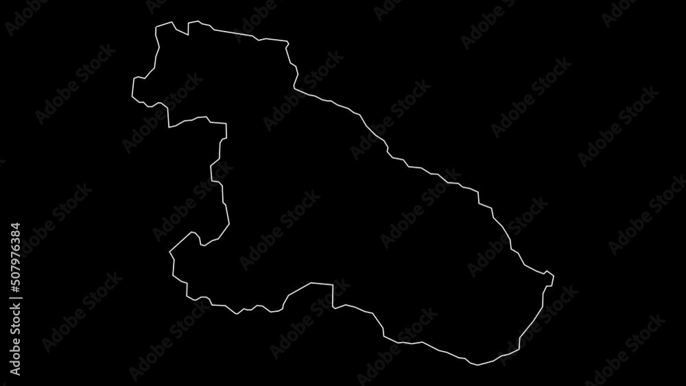 Karmali province map of Nepal outline animation Karmali province map of Nepal outline animation