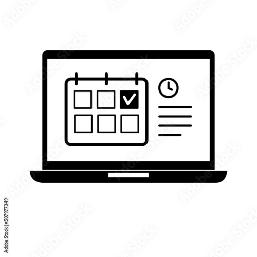 Online booking vector illustration. Digital appointment booking.
