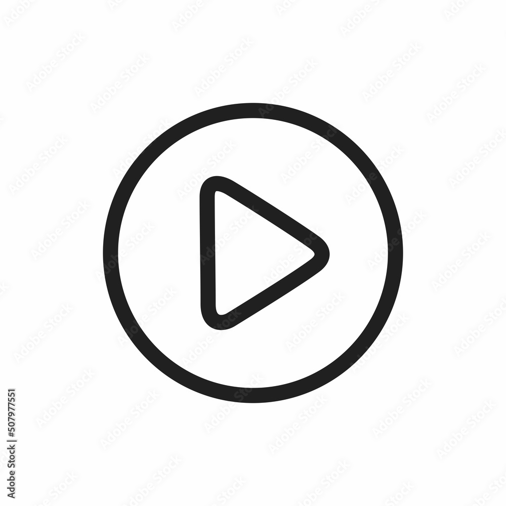 Play icon vector. Play flat style isolated on a white background - stock vector. Play icon vector. Play flat style isolated on a white background - stock vector.