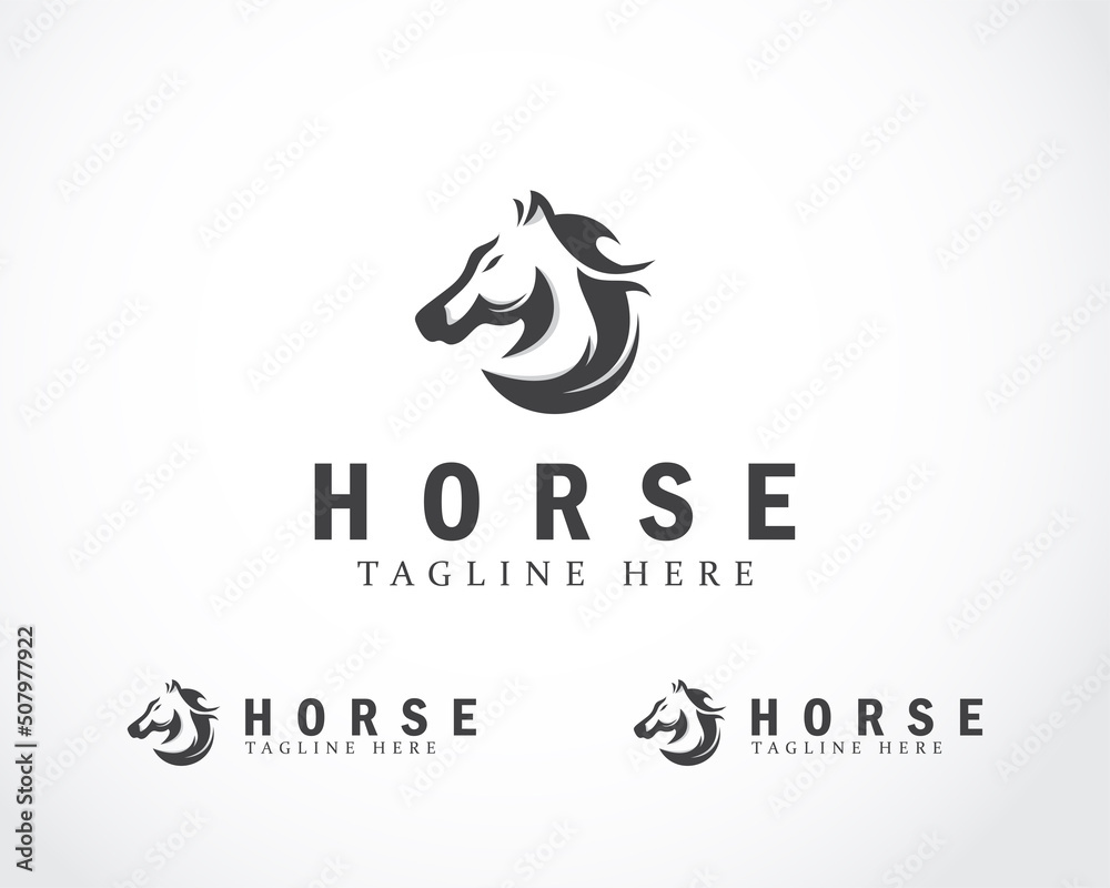 horse logo design emblem head horse design concept business club champion logo brand horse logo design emblem head horse design concept business club champion logo brand