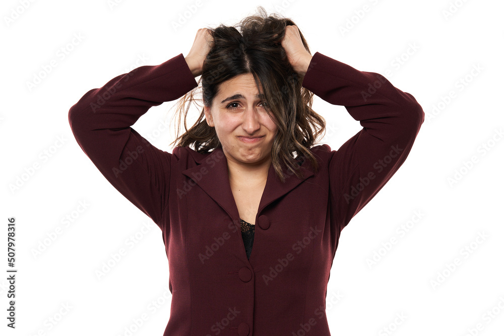 Angry and frustrated indian businesswoman Angry and frustrated indian businesswoman