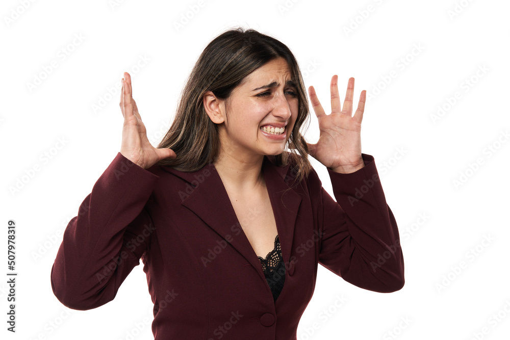 Angry and frustrated indian businesswoman Angry and frustrated indian businesswoman