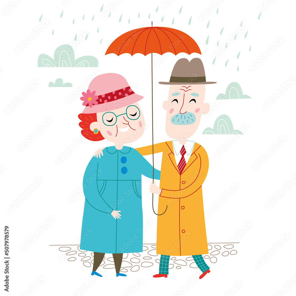 Happy family. Vector illustration isolated on a white background. Happy family. Vector illustration isolated on a white background.