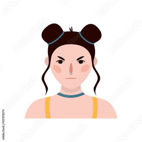 Vector hand drawn flat colourful