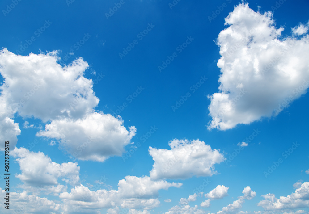Fototapeta premium Blue sky with white clouds.
