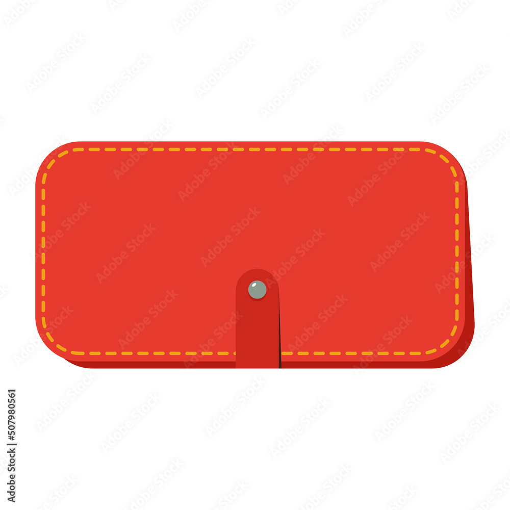 Red wallet vector cartoon illustration isolated on a white background. Red wallet vector cartoon illustration isolated on a white background.
