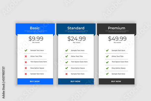 Creative pricing business template design  photo