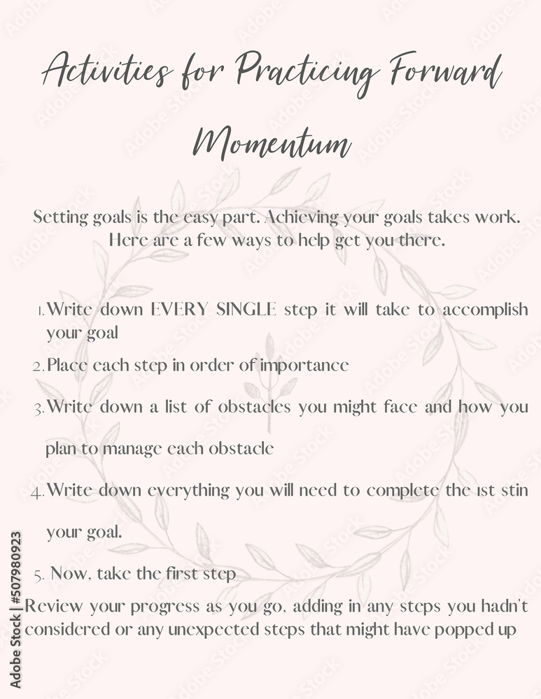 Fototapeta premium Journal Inserts, Planner Inserts, Self Love Gratitude. Daily Planner 