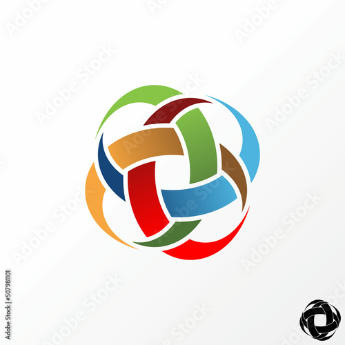 Unique but simple cut Rectangular around like motif or group image graphic icon logo design abstract concept vector stock. Can be used as a symbol related to community or sign