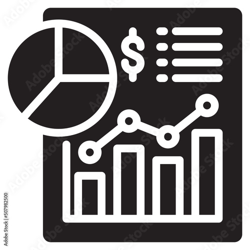 financial glyph icon