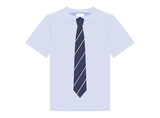 Short sleeved shirt with tie, vector illustration design